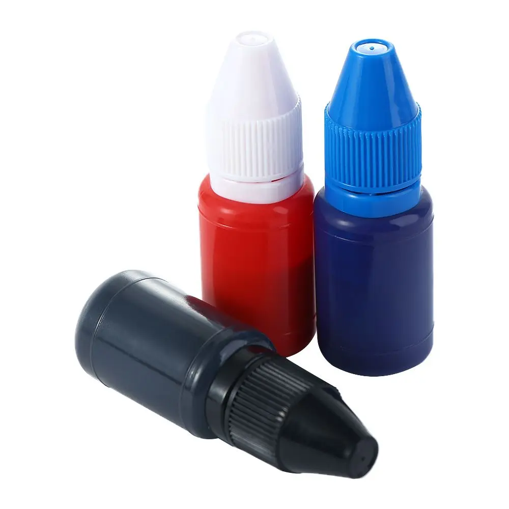 Kantoor Schoolbenodigdheden Blauw Lichtgevoelig Maken Zegel Rode Zegel Stempel Olie Stempelkussen Flash Refill Inkt 10ml