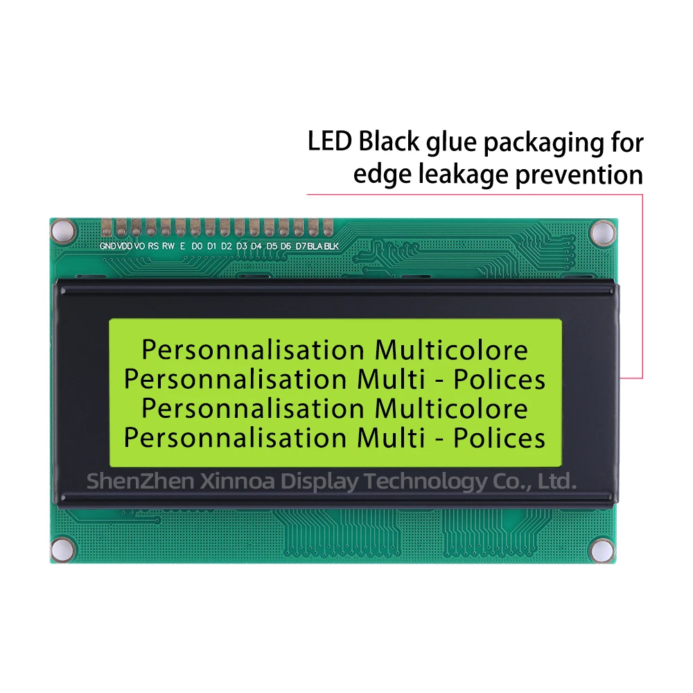 LCD/LCM Display Screen 16PIN Interface Module 3 Inches 16PIN Green Light Black Letters European 2004A 3.3V Character LCD Module