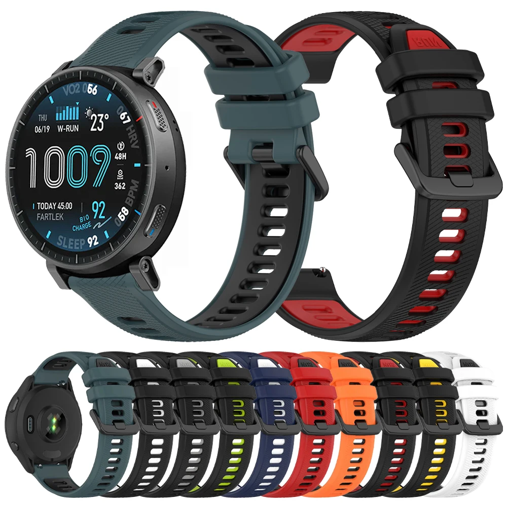 20mm 22mm Silikon-Uhrenarmband für Huami AMAZFIT BALANCE 2/Active Max Sportarmband Amazfit BIP 6 GTR 4 3 Pro GTS 4 3 2 Armbänder