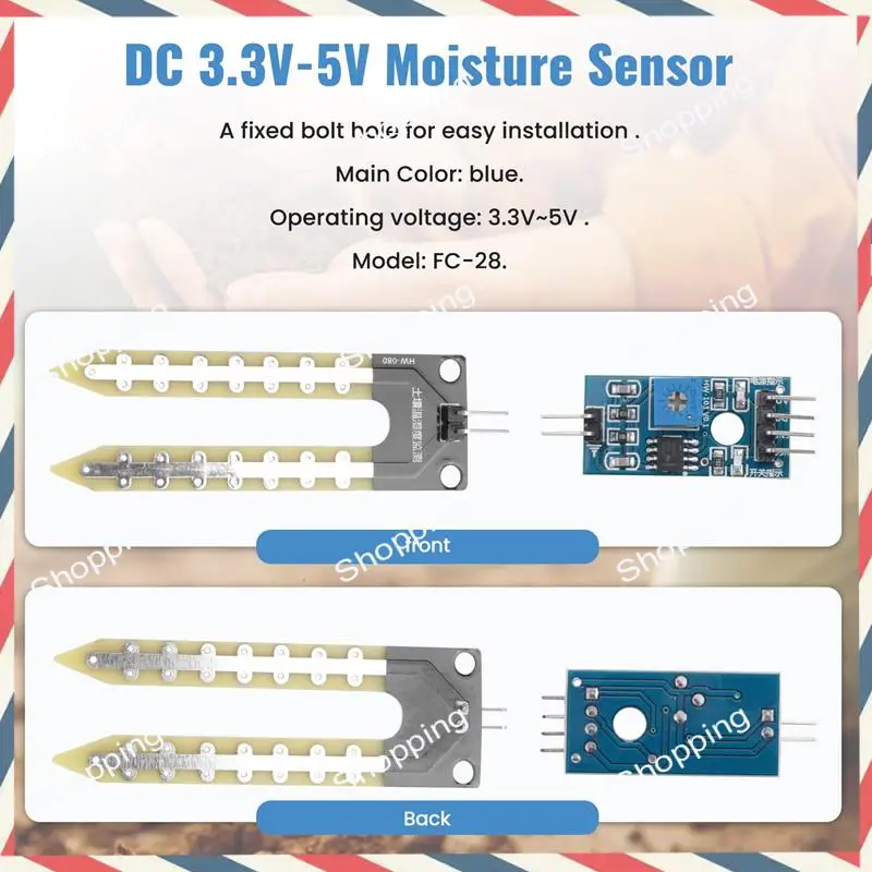 Módulo de detección de higrómetro de suelo M20K Sensor de humedad FC-28 DC 3.3V-5V