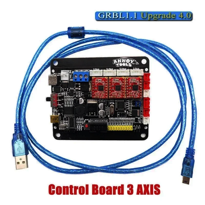 Cnc 3018 Grbl 1.1 Eixo Stepper Motor Duplo y Eixo Usb Driver Board Controlador Laser Board para Grbl Cnc Router 4axis Usb Board