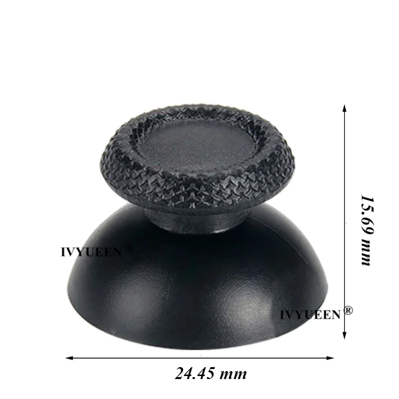 IVYUEEN 6 PCS สีดำ3D จอยสติ๊ก Caps สำหรับ Sony PlayStation 5 PS5 DualSense Controller Thumbstick Analog Thumb Sticks Grip
