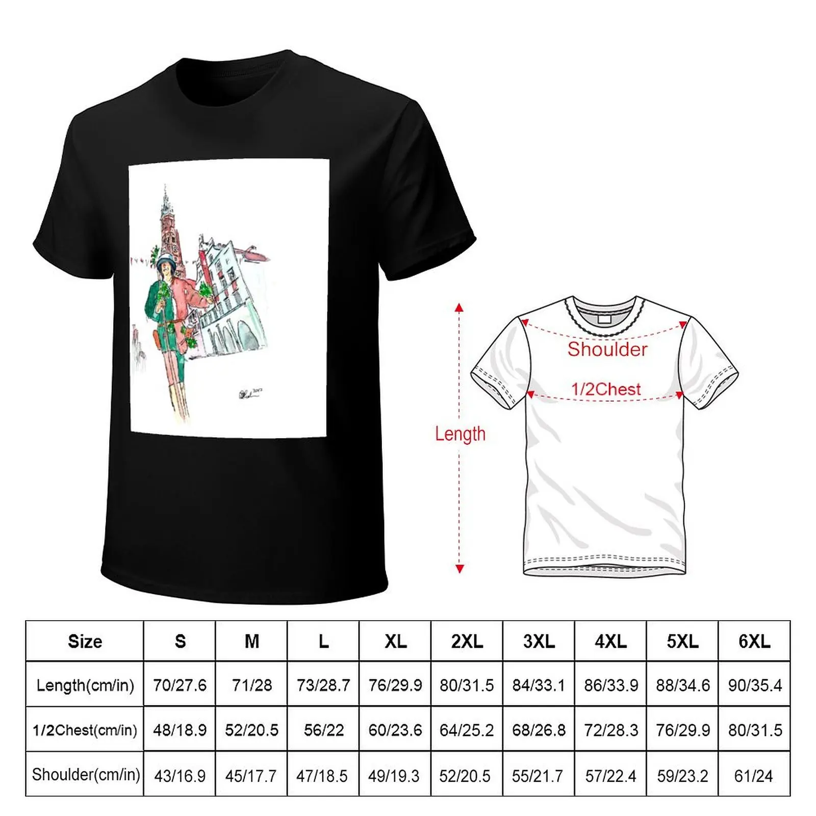Landshuter wedding with city guard in 1475 T-Shirt Plus Size Outdoor Casual Top