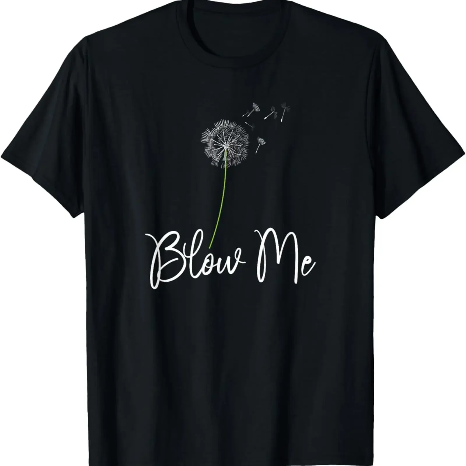 Blow Me Funny Dandelion Sarcastic Adult Men's Women Novelty T Shirt vintage Washed Slightly Comfortable Soft Unisex