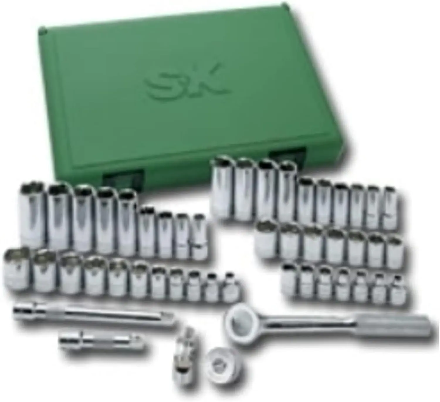 SK Tools USA LLC 94549 Professional Chrome Socket Set Fractional Metric 3/8 Drive SuperKrome Finish 49 Piece