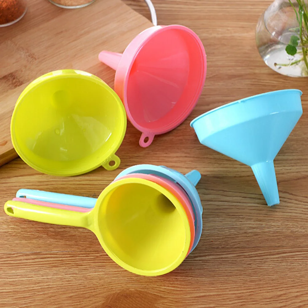 

3Pcs Plastic Funnels for Kitchen Household Use Lightweight Safe NonToxic EcoFriendly Liquid Powder Transfer Tool