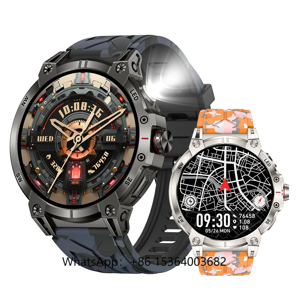 

TJXL-2025 KC89 Outdoor Sports Men Smart Watch 1.85" 760mAh BT Call Blood Oxygen Health Monitoring Relojes Smartwatch for Android