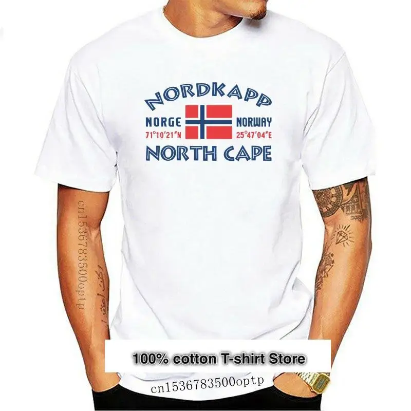 Camiseta con estampado para hombre y mujer, Camisa de algodón de manga corta, camisetas Norway de NORDKAPP, chaquetas, 2024