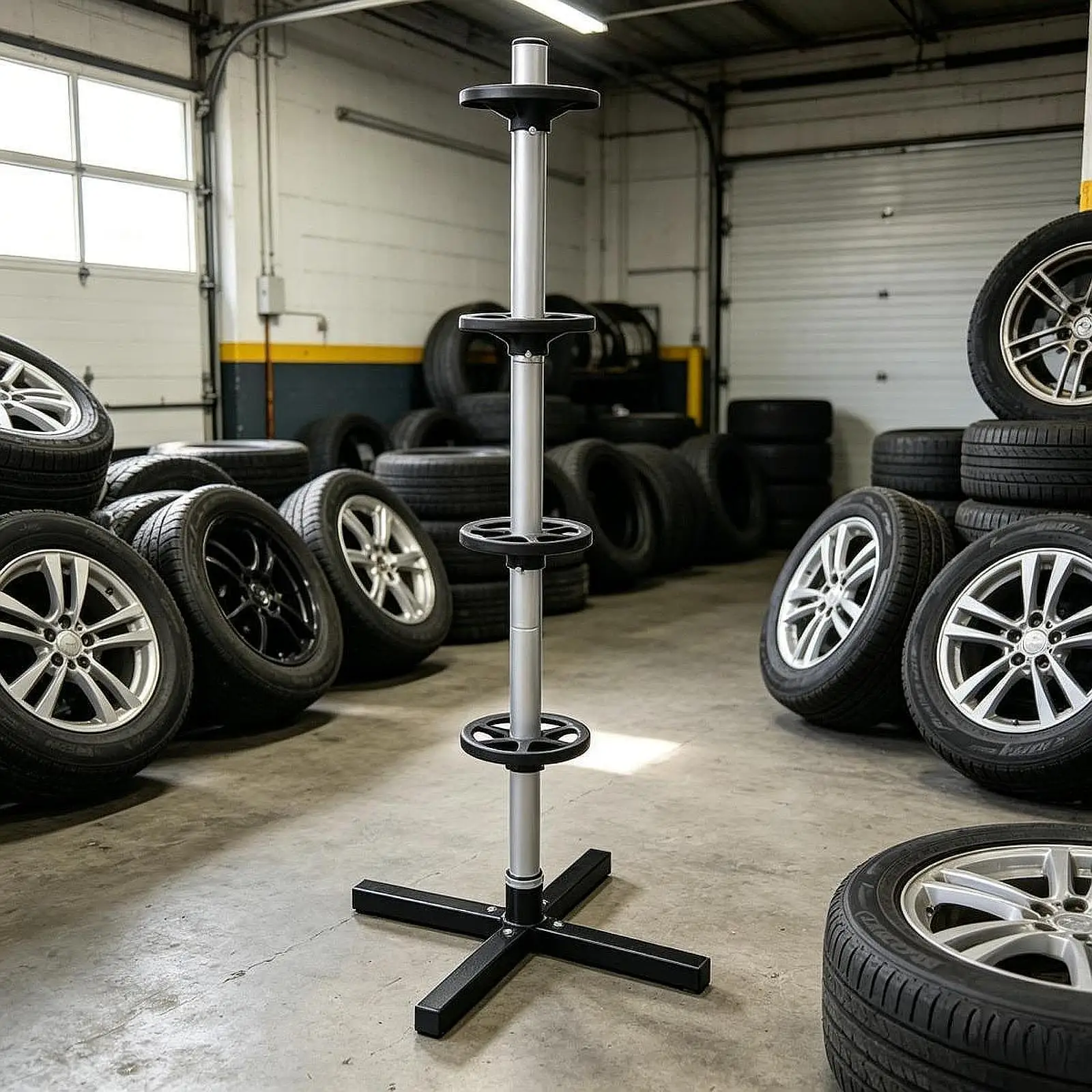 support-de-stockage-pour-pneus-de-rechange-robuste-gain-de-place-multifonctionnel-pour-pneus-de-camion-usage-interieur-et-exterieur