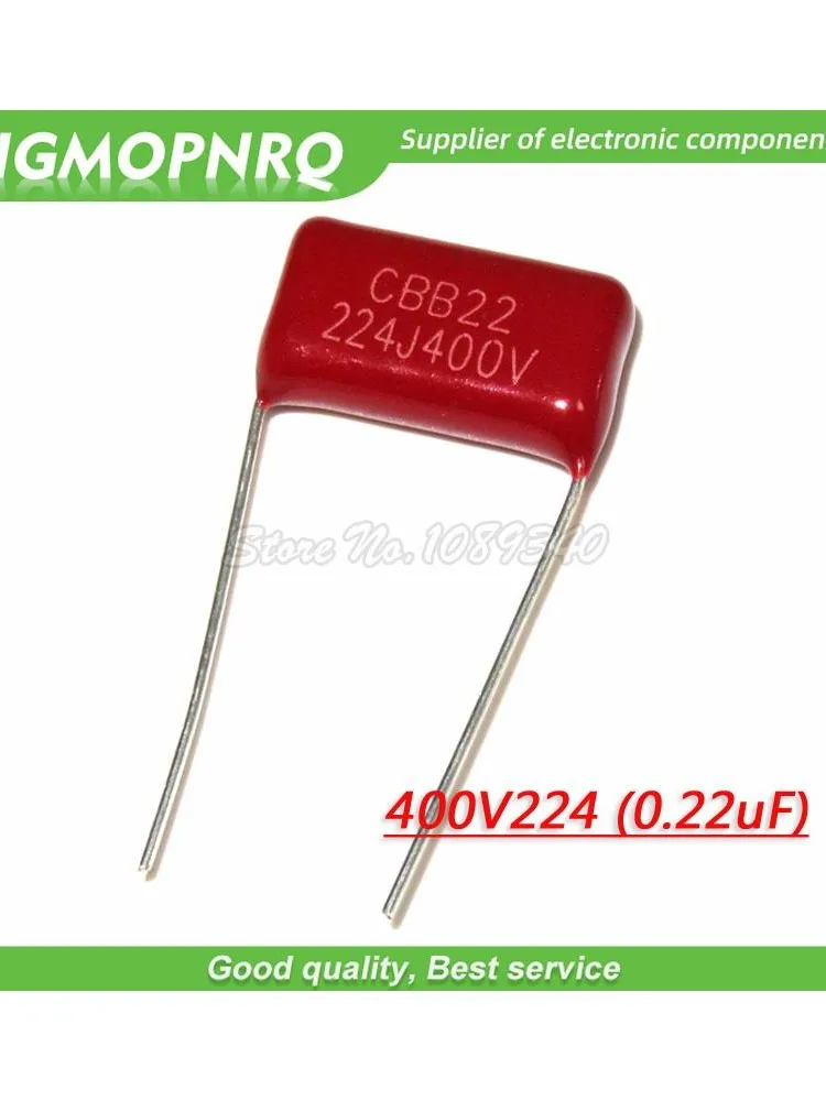 20 sztuk 400V224J 400V 0.22UF 220NF 400V 224J 224 CBB P10 400V224J-P10 kondensator folii polipropylenowej — zdjęcie 2