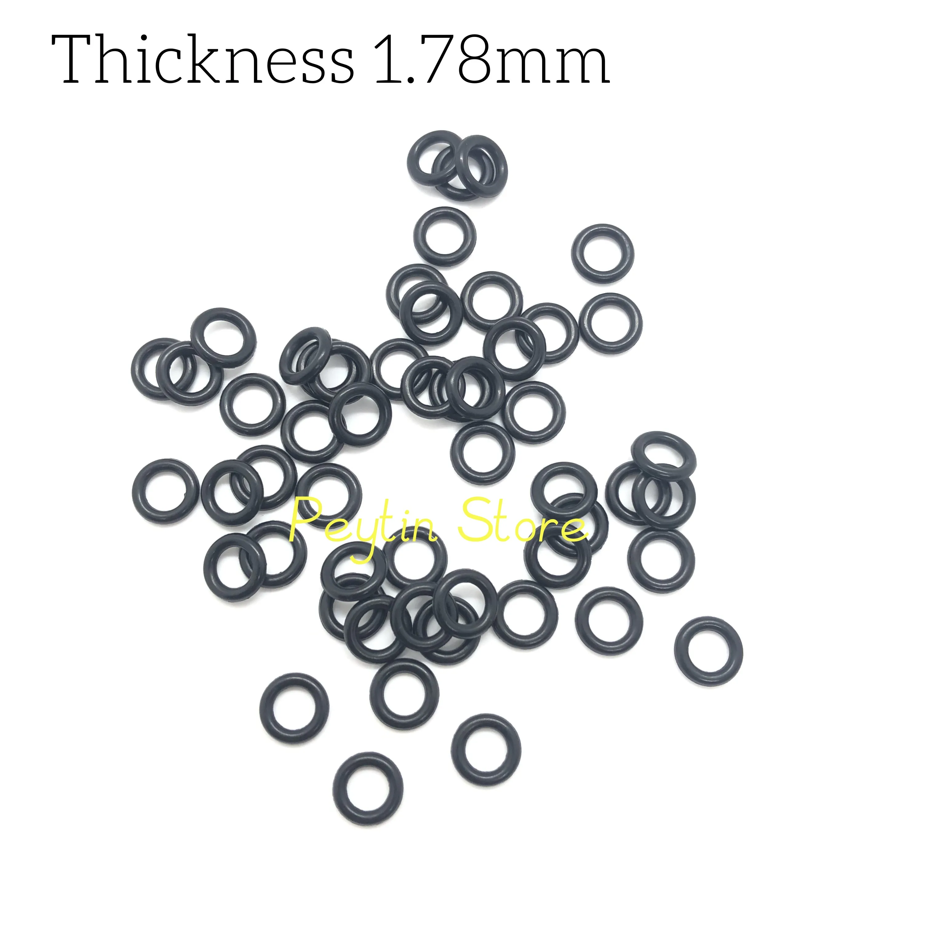 1/5/10/20/50Pcs ID 1.78/2.57/2.90/3.69/4.47/5.28/6.07/7.65~301.2x1.78mm Black NBR O-Ring Sealing Rubber Ring Washer Gaskets