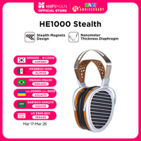 HIFIMAN HE1000 Stealth Magnet Planar Magnetic Full-Size Over-Ear Open-Back Hi-Fi Reference Grade Headphones for Audiophiles