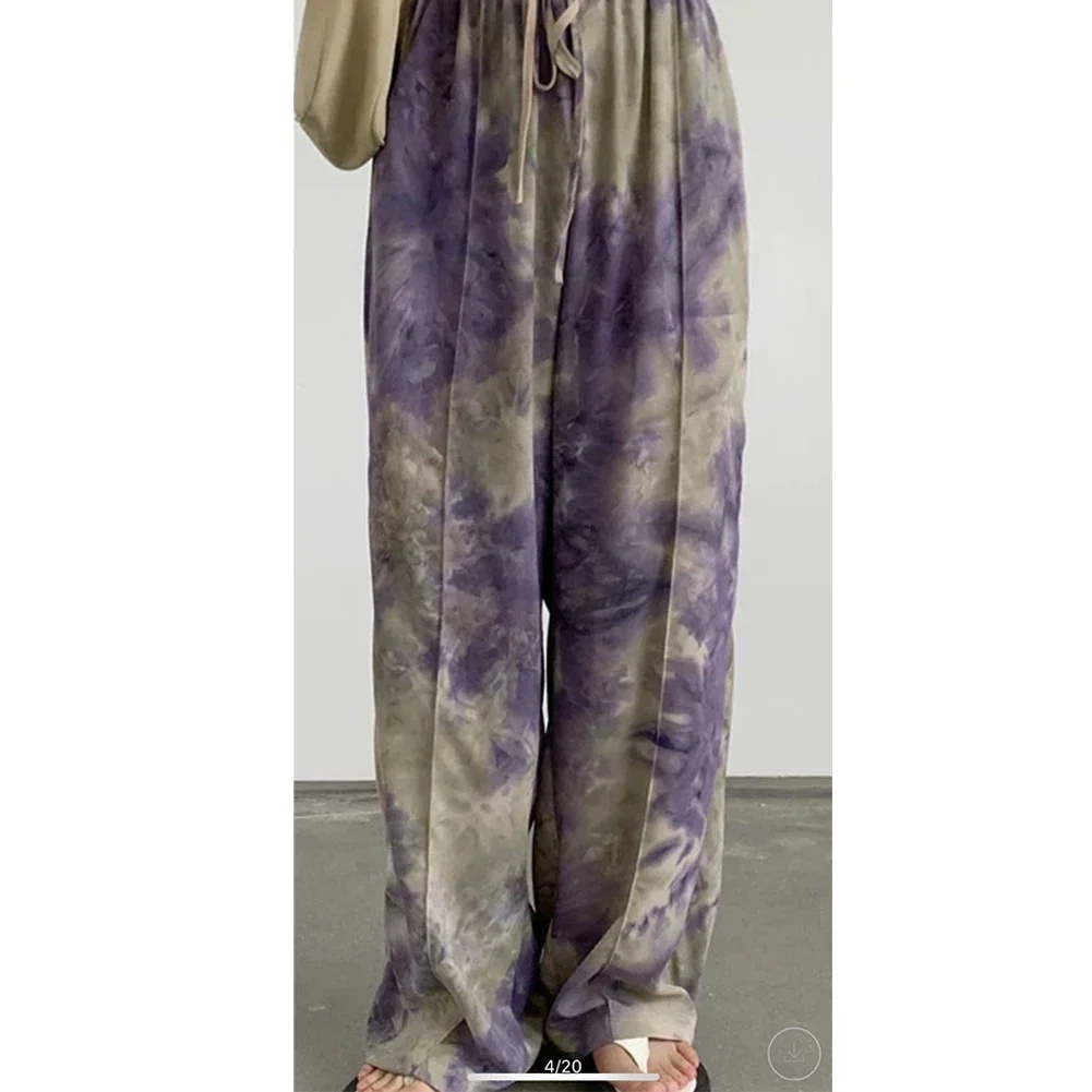 Уличная одежда, широкие брюки с завязкой, женские брюки с эластичным поясом на щиколотке