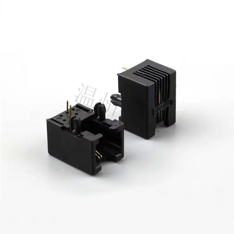 5pcs RJ11 RJ12 Bent Pin 95001 4P4C 6P6C 6P4 8P8 Telephone Socket 90 degree Network Interface