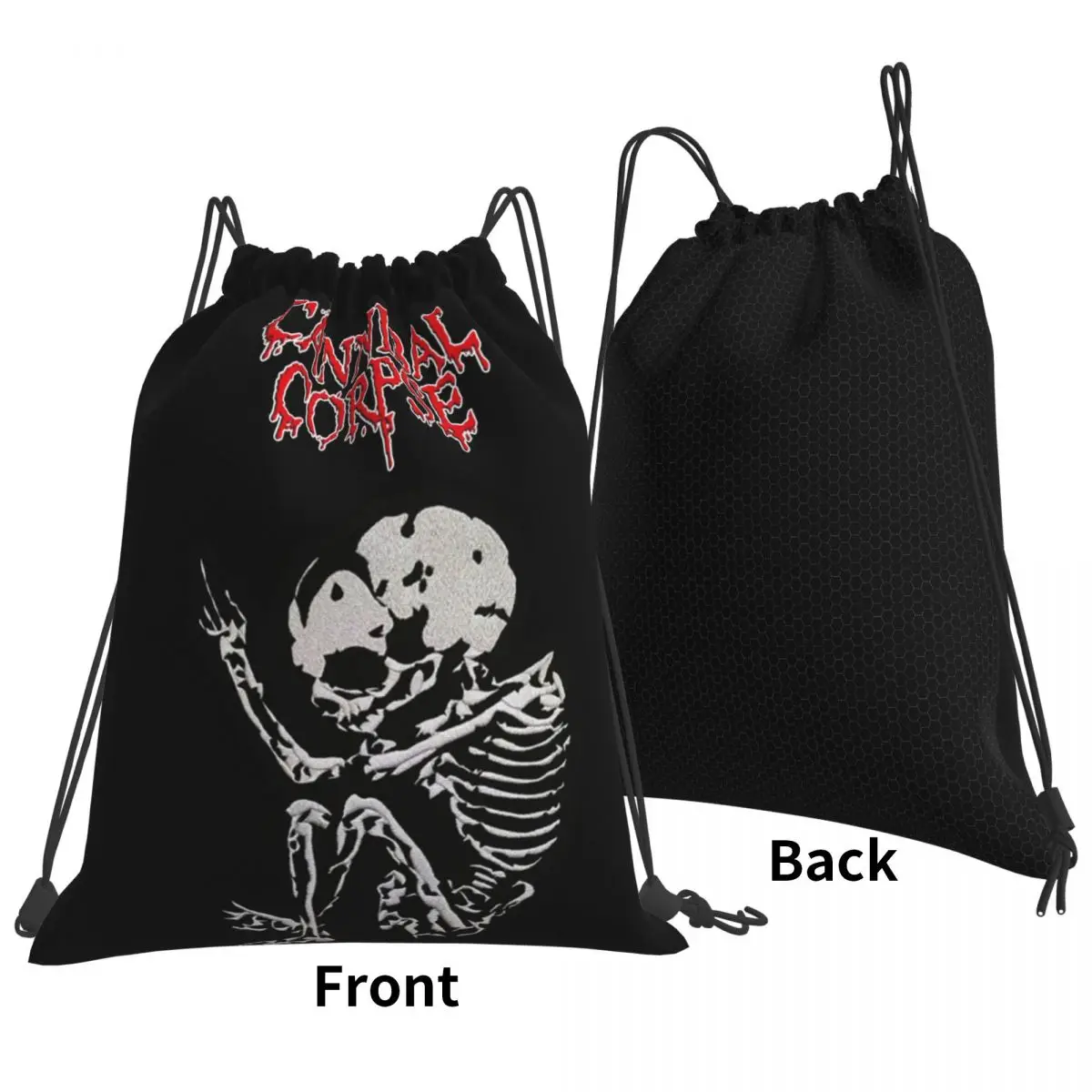 Cannibal Corpse Heavy Metal Band Horror Backpacks Multi-function Drawstring Bags Shoes Bag Book Bags for Man Woman Students