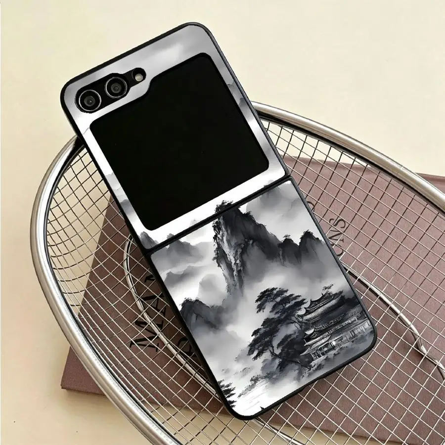 Case for Samsung Galaxy Z Flip 7 6 5 4 3 Flip3 Flip7 FE Flip6 Flip5 Flip4 Back Phone Cover Funda Mountain Art view 2