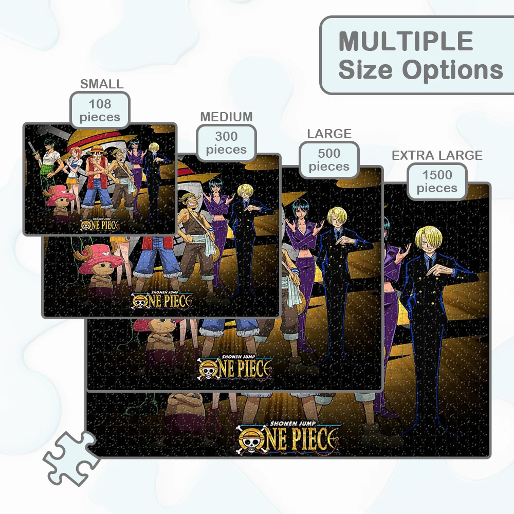 One Piece Luffy Adventure Puzzle the Straw Hat Pirates Unique Design Puzzle Classic Japanese Anime Characters Games and Puzzles
