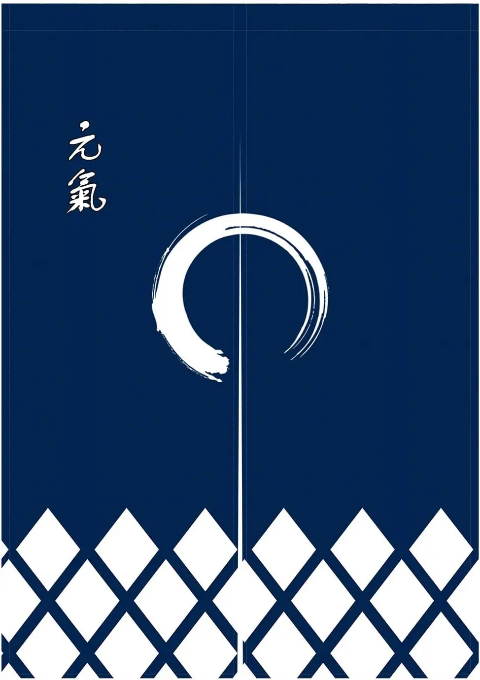 Japanese Style Noren Door Curtain Enso Circle Geometric Pattern Energy Feng Shui Home Decor