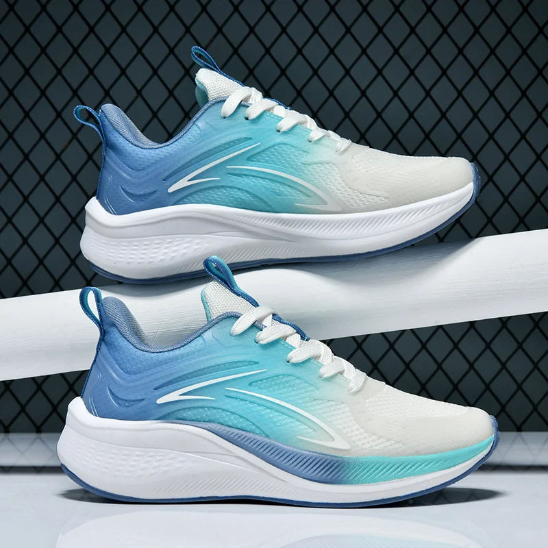 

Running Shoes Men Thick-soled Lightweight Breathable Anti-slip Mesh Casual Shoes Men Comfortable Lace-up Sports Shoes Men