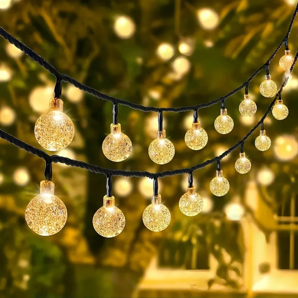 

22m 200LED String Light Solar Fairy Lights Warm White Colorful Light Waterproof Outdoor Garden Wedding Decoration Christmas Lamp