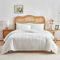 Quilts for Queen Bed White Bedspreads Soft Bed Summer Quilt Lightweight Microfiber Bedspread Modern Coverlet For All season