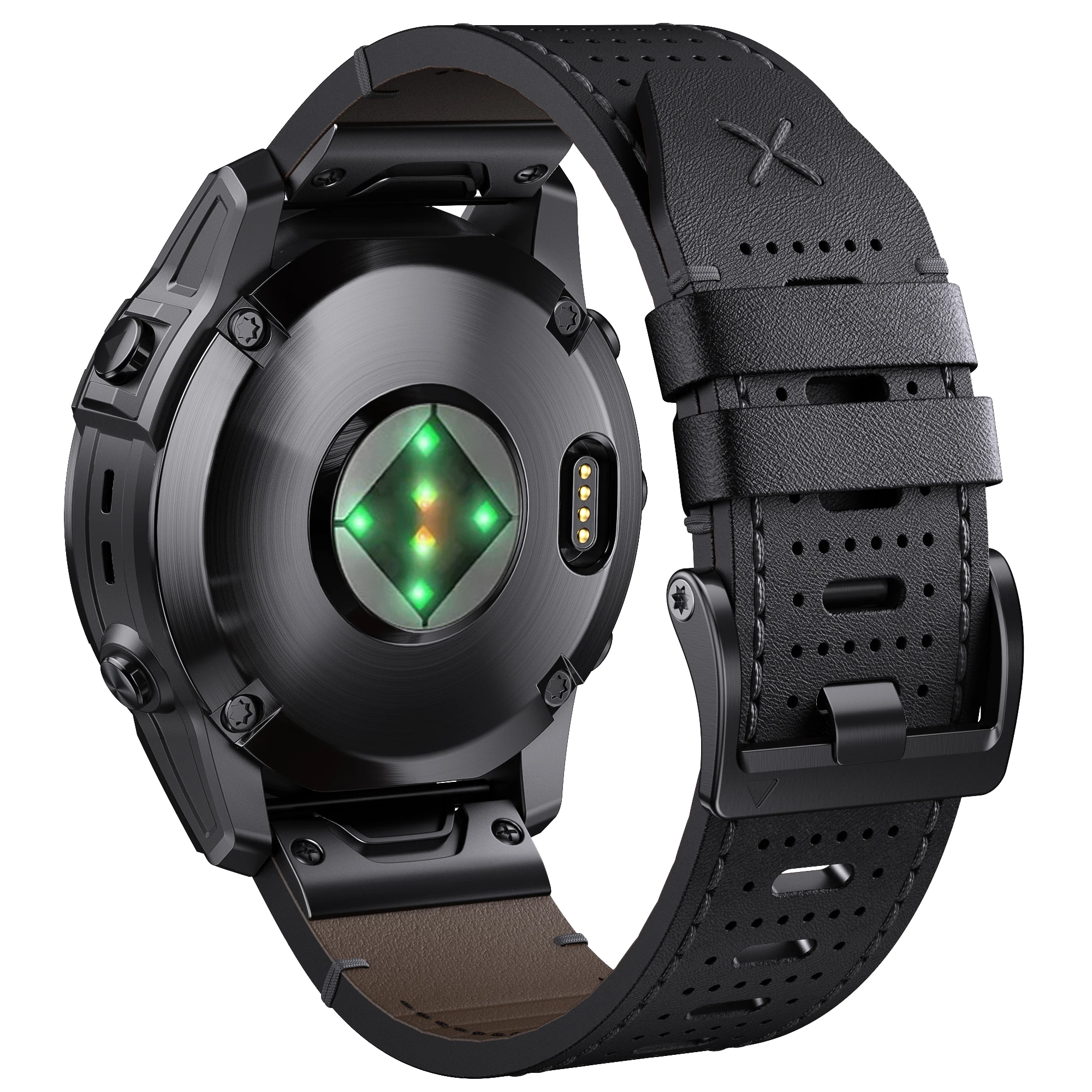 Correa de cuero genuino para Garmin Fenix, pulsera de 22 y 26MM, 6/6 Pro/5/7, 7X/6X Pro/6X/5X/5X Plus