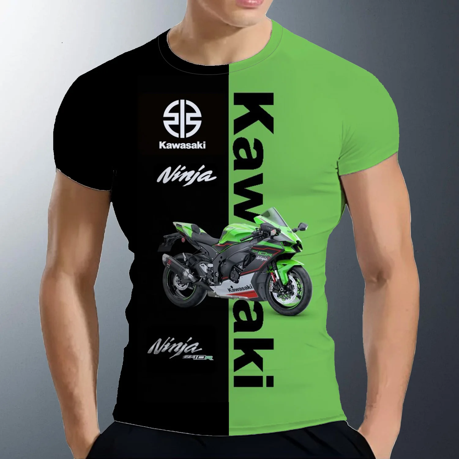 

Kawasaki 2025 Fashion Moto Sport T-shirts For Motocross Fans 3D T Shirt Gift For Men Motorcycle Graphic Print Racing Teamwear