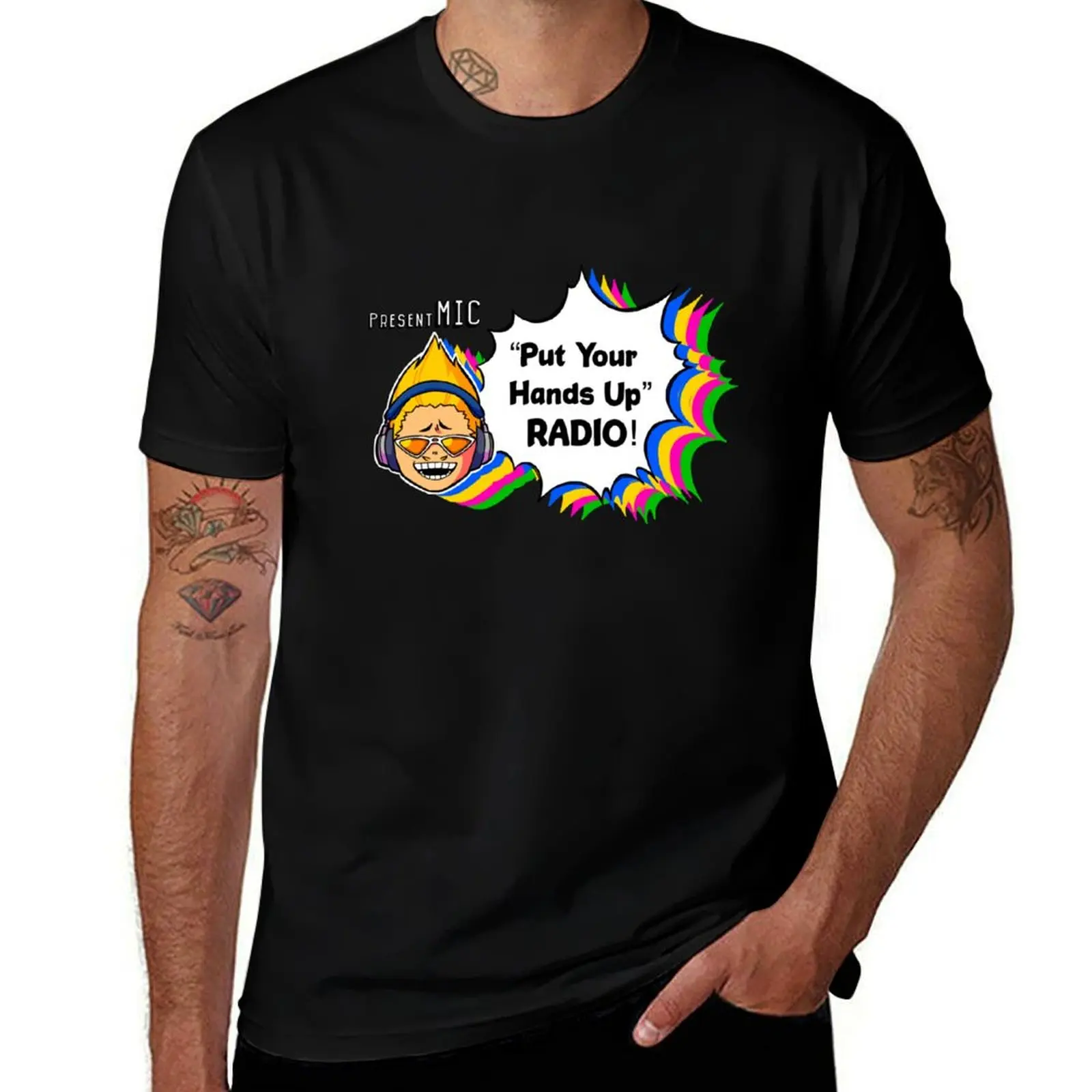 

Present Mic Radio T-Shirt man t shirts graphic t shirts cotton 100% T-Shirt