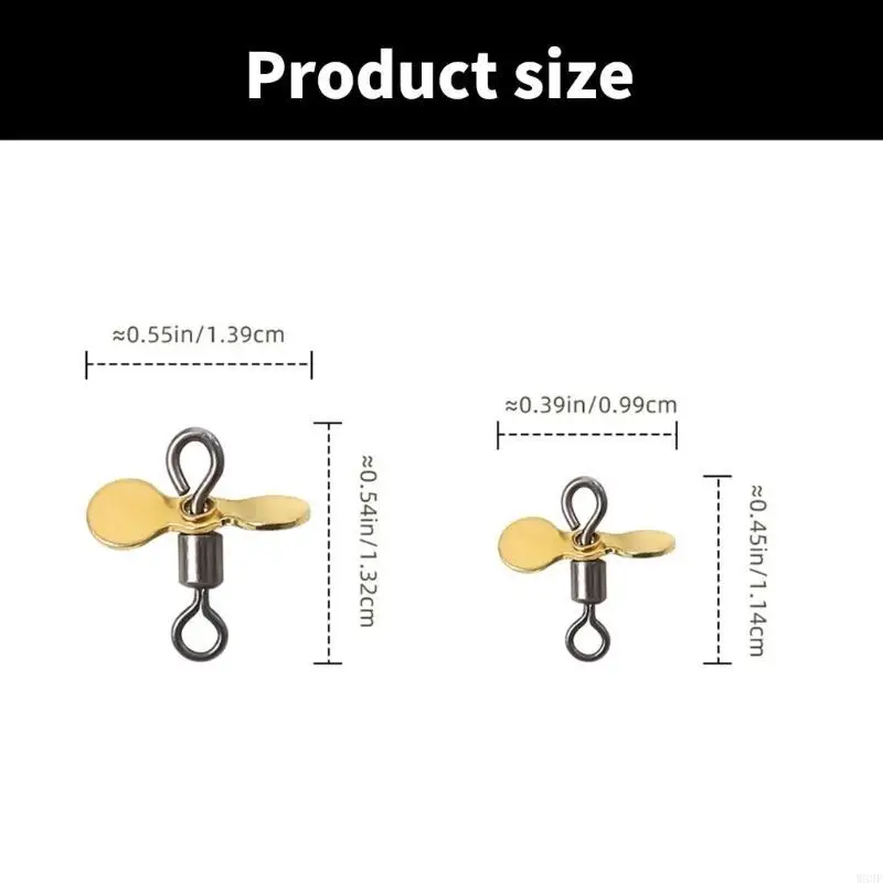 Stainless Steel Spinnerbait Props Fly Propeller Spinnerbait DIY Fishing Lures Hook Baits Spin Topwater Fishing Lures W89F