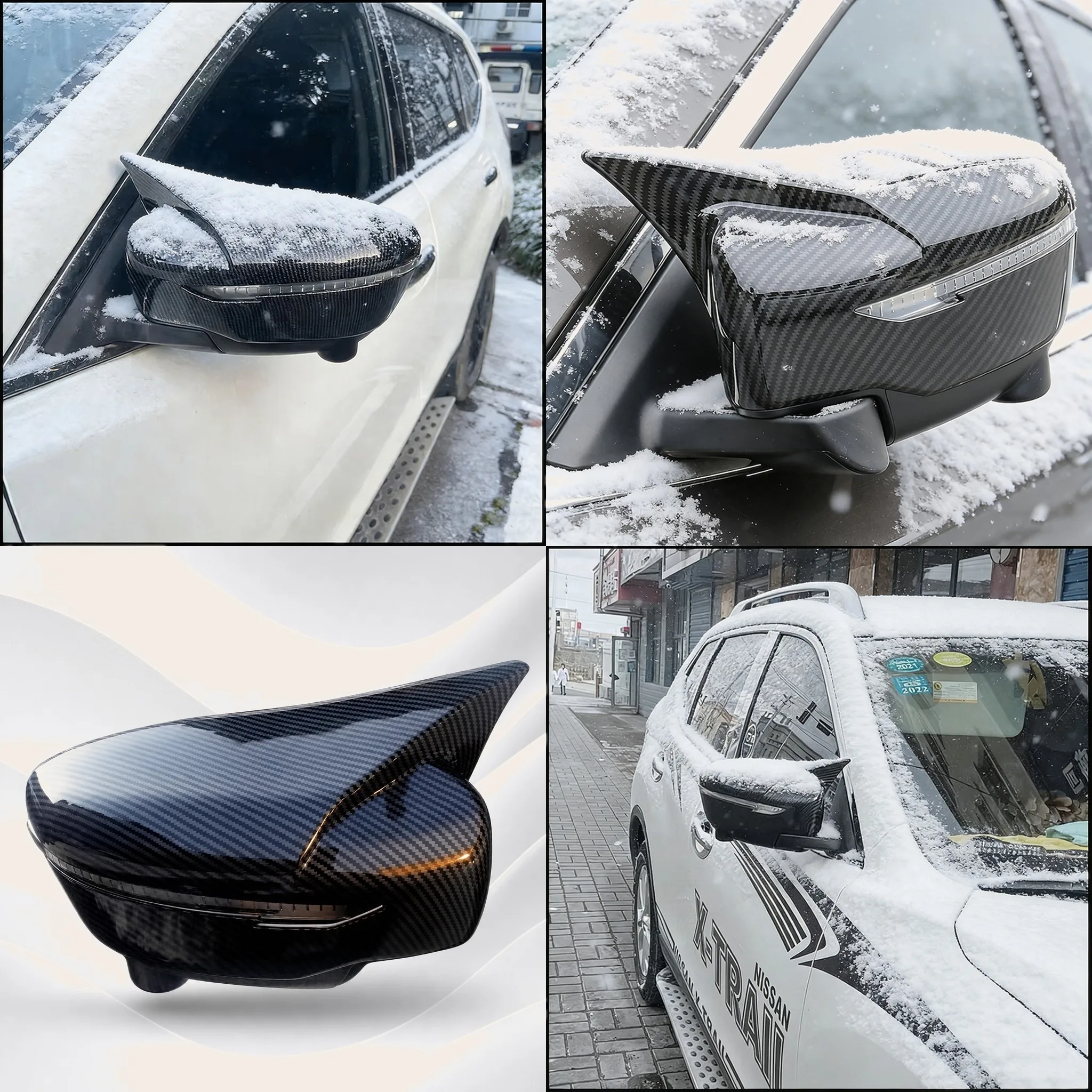 

Car Styling For Nissan Murano 2015-2021 Rearview Mirror Cover Caps Sticker Trim Decorative Auto Parts Accessories