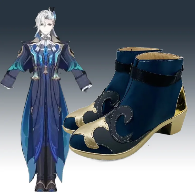 

Game Genshin impact Neuvillette Cosplay Shoes Anime Neuvillette Cos Short Boots Cosplay Costume Prop Shoes for Halloween Party