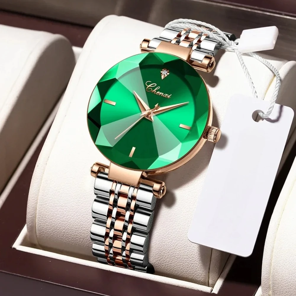 

CHENXI 309, женские часы из розового золота, лучший люксовый бренд, водонепроницаемые кварцевые часы, наручные часы из нержавеющей стали для женщин, Reloj