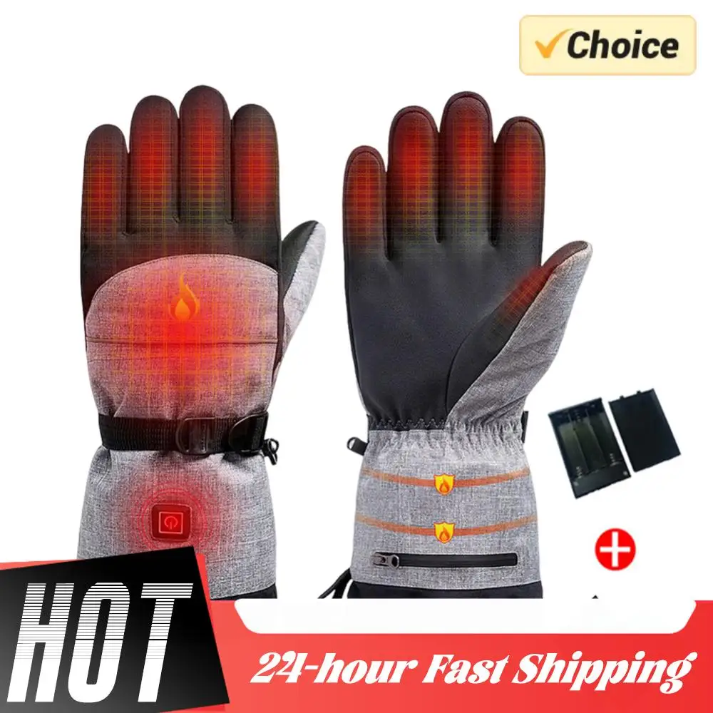 

Smart Heated Gloves Winter Waterproof Electric Heating Gloves for Motorcycle Riding Outdoor Sports & Skiing (Gloves+Battery Box)