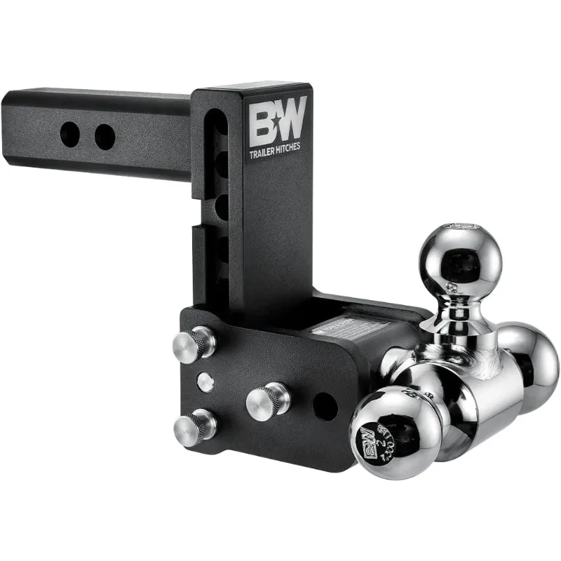 Tow & Stow Adjustable Trailer Hitch Ball Mount - Fits 2