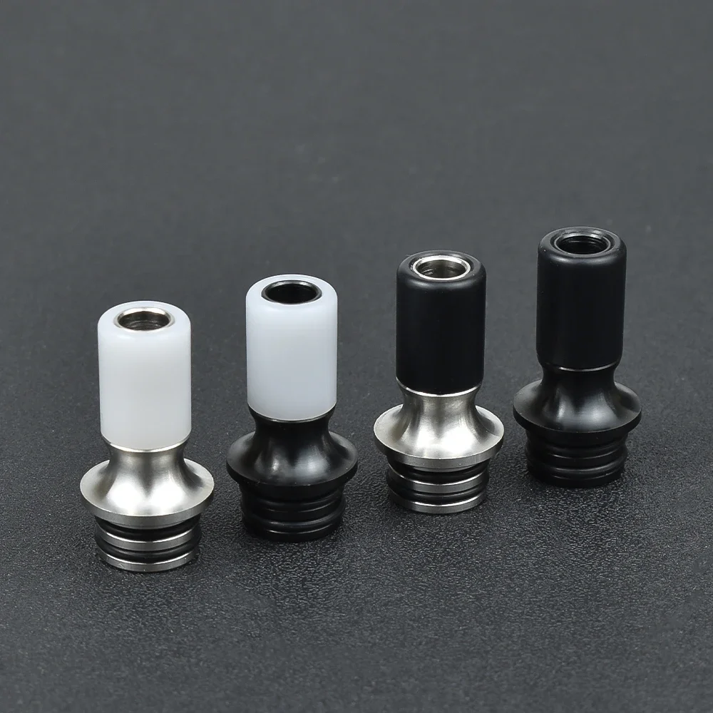 طرف بالتنقيط من الراتنج الذئب 510 MTL مع قاعدة 316SS تناسب RDA RTA RDTA رذاذ فلاش e-Vapor V4.5S + قطعة فم Vape