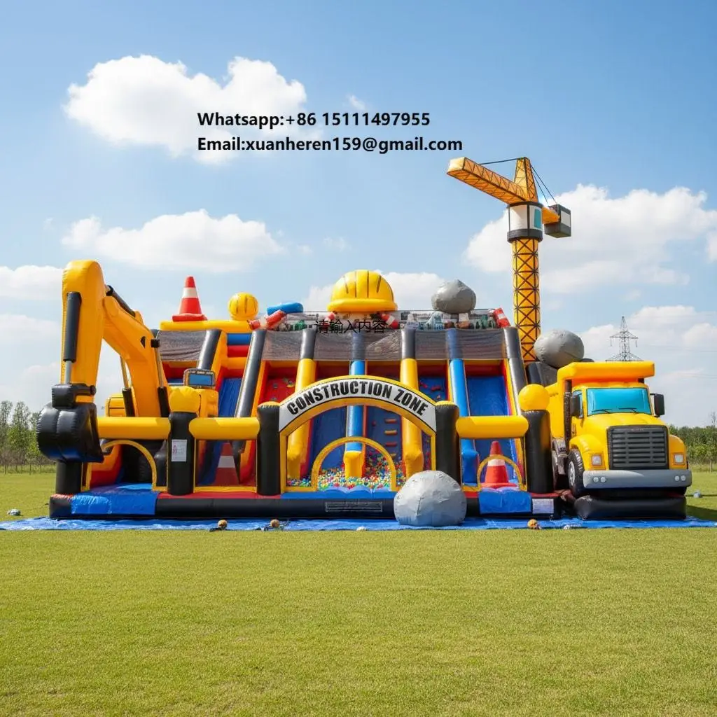 Commercial Large Bounce House Inflatable Castle Slide Combo Kids Bouncy Castle Playground Event Rental Inflatable Slide Combo
