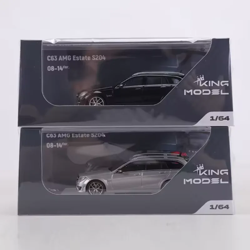 โมเดลรถยนต์ KING MODEL ขนาด 1:64 รุ่น C63 AM6 Estate S204 ทำจากโลหะผสม สำหรับสะสม ตกแต่ง ของขวัญวันหยุด ของเล่น ของที่ระลึก