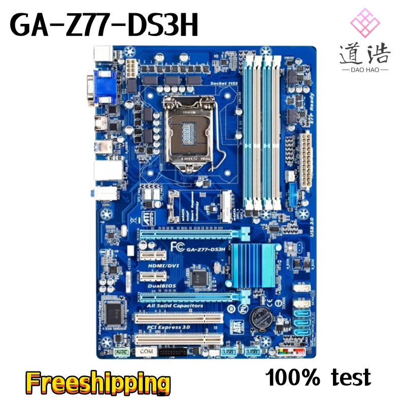 

For Gigabyte GA-Z77-DS3H Motherboard 32GB PCI-E3.0 HDMI LGA 1155 DDR3 Z77 Mainboard 100% Tested Fully Work