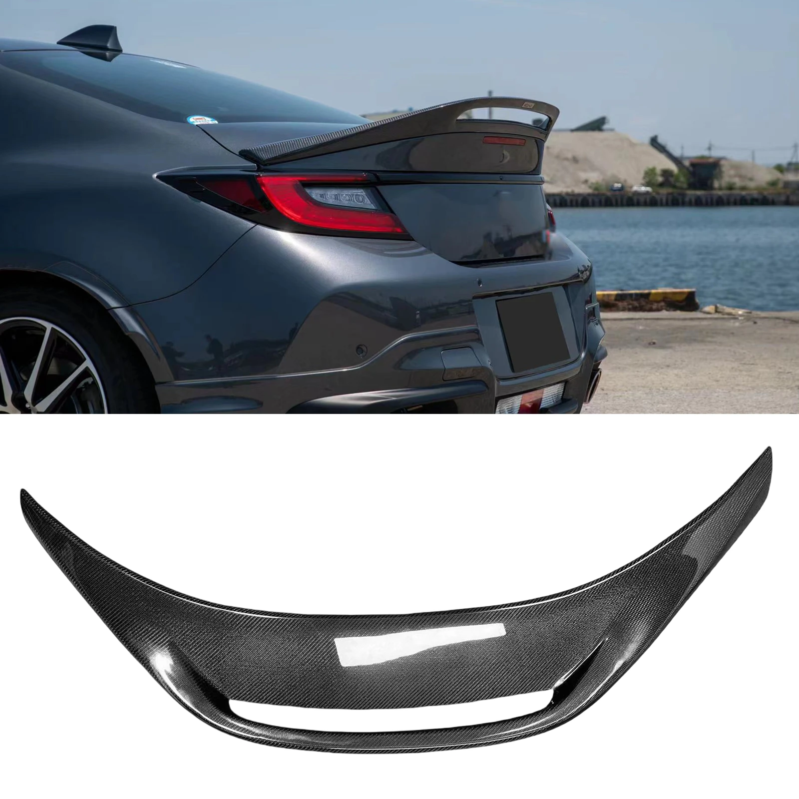 

For Subaru BRZ Toyota GR86 2022-2024 Coupe 2 Door Rear Trunk Lid Spoiler Wing Lip Real Carbon Fiber Tail Tailgate Splitter