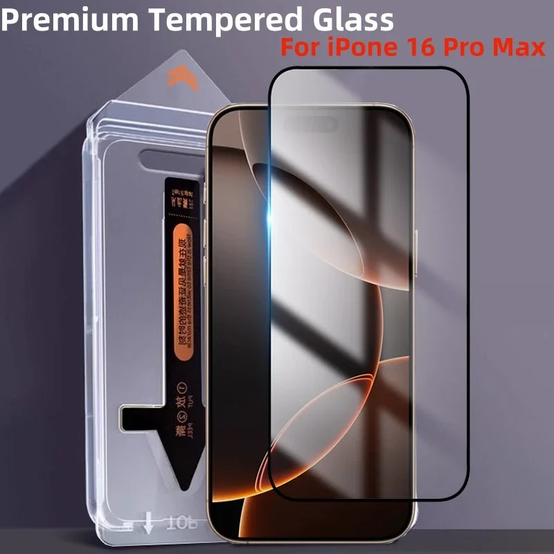 

Premium Tempered Glass For iPhone 16 Pro Max 16E 16 Plus 15 Pro Max Privacy Dust Free Screen Protector for iPhone 16ProMax Glass