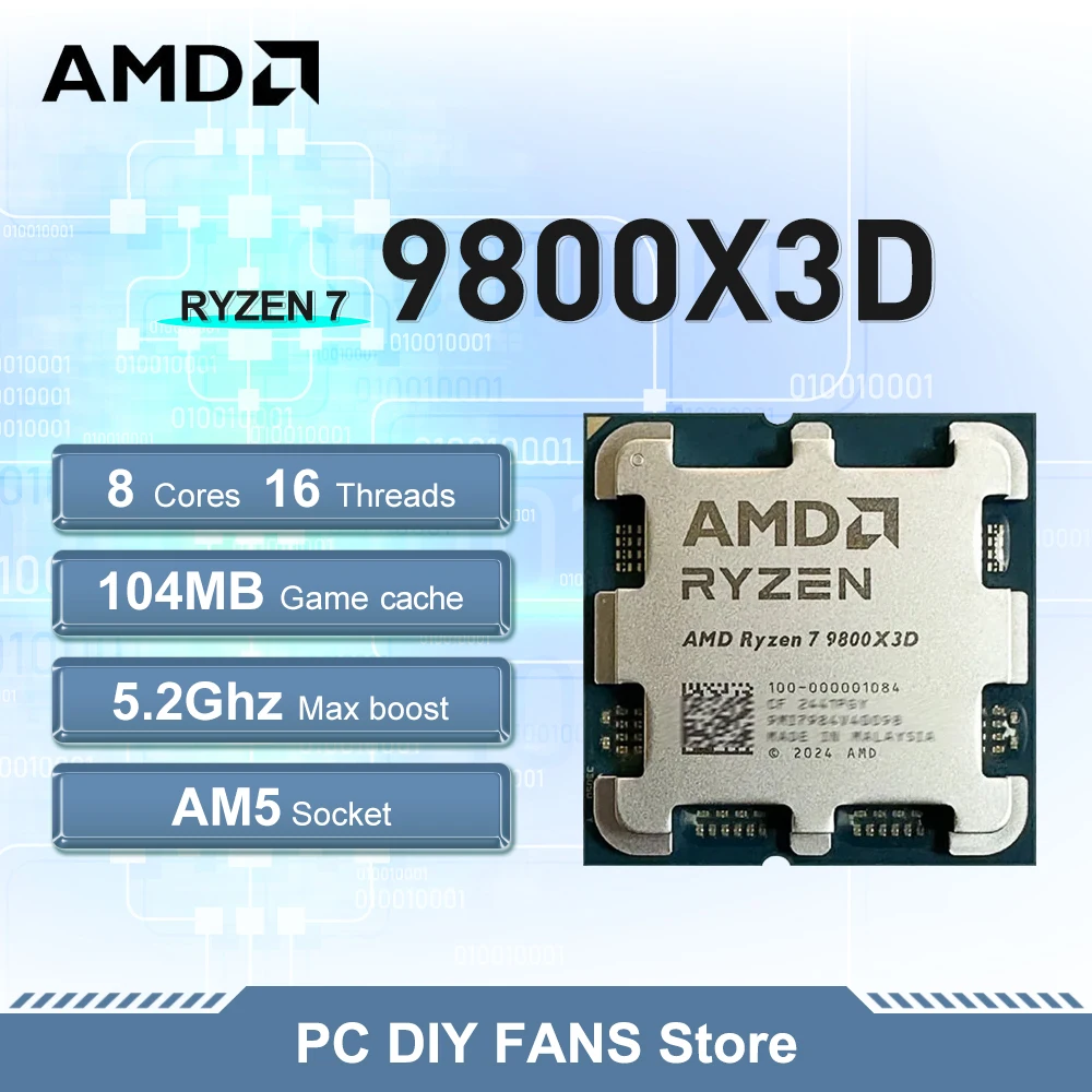 AMD Ryzen 7 9800X3D: أداء قوي وتصميم متطور لمحبي الألعاب والمهام الثقيلة