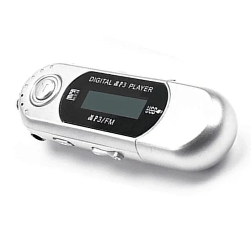 AT59 مشغل MP3 صغير USB 2.0 محرك فلاش صغير متعدد اللغات LCD مشغل موسيقى مع مقبس صوت 3.5 مم إيقاف تلقائي متين (