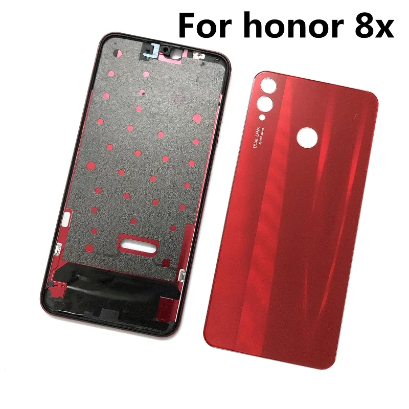 For Huawei Honor 8X / View 10 Lite Middle Frame Bezel Battery Back Cover Rear Door Lid Phone Housing Replace Parts