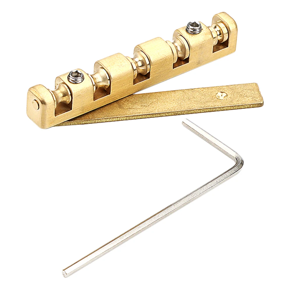 1 set 1 Set Brass String Instrument Bridge Nut Adjustable Saddle For Guitar Bass Mandolin Ukulele Replacement Accessories Music - Image 5