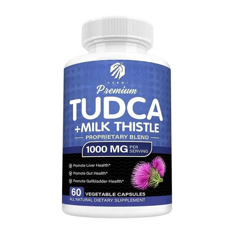 TUDCA + Milk Thistle Supplement - Bile Salts Liver Support, Gallbladder Health, Gut Health, Liver Cleanse Detox & Repair Formula
