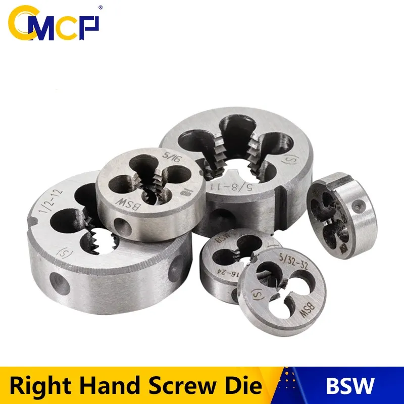 CMCP BSW Thread Die Right Hand 2/32 3/16 1/4 5/16 5/8 1/2 For Mold Machining Metalworking Threading Tool 