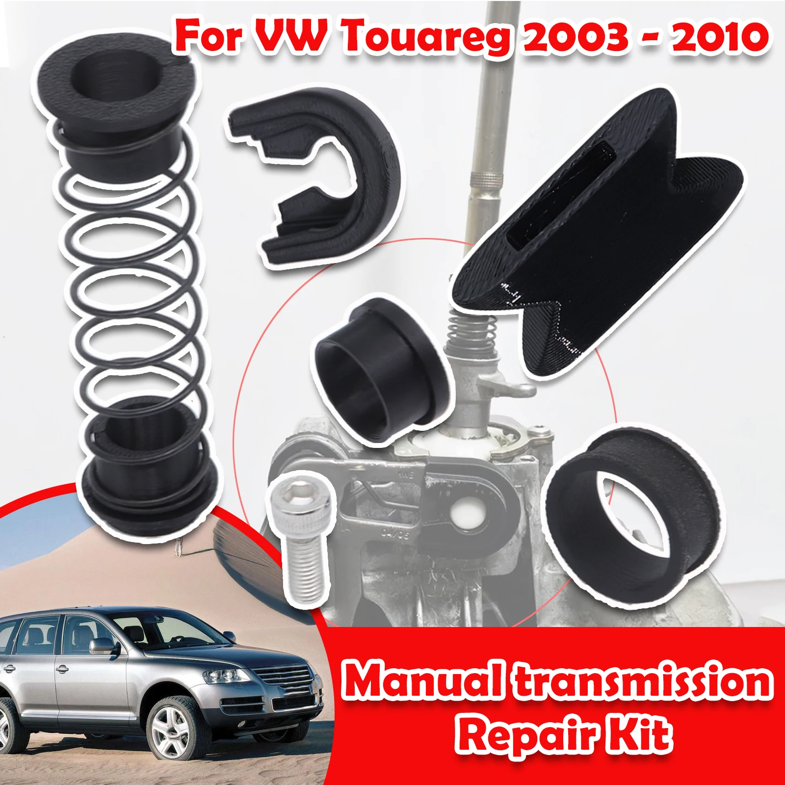 

8pcs For VW Touareg Upgrade Gear Lever Spring Bearing Bushing Gearbox Shaft Bearing Linkage Repair Selector Kit 2003 2004 - 2010