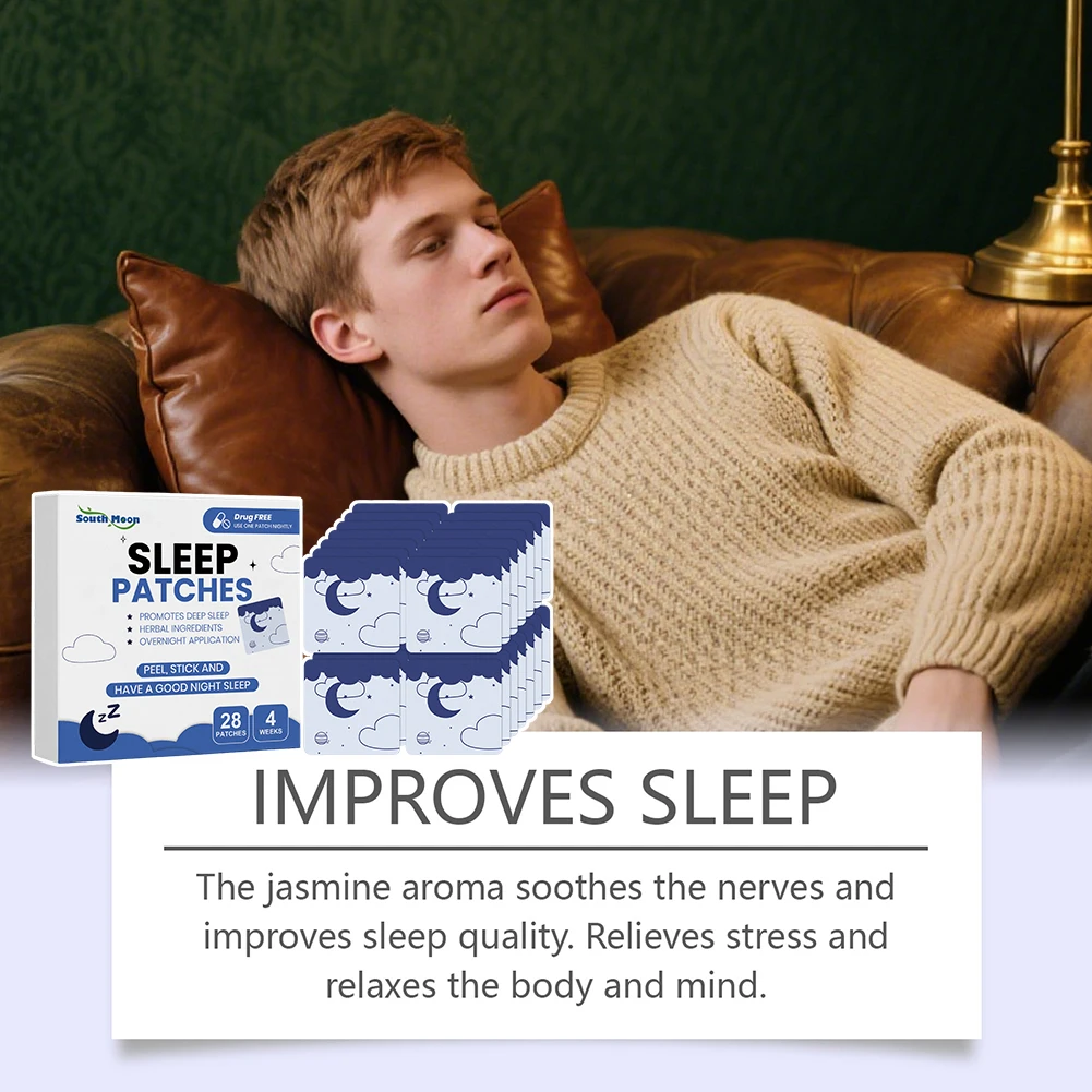 28pcs Natural Sleep Patch Sleep Aid For Adults Insomnia-Better Relieve Insomnia Irritability Anxiety Breathable For Women Men