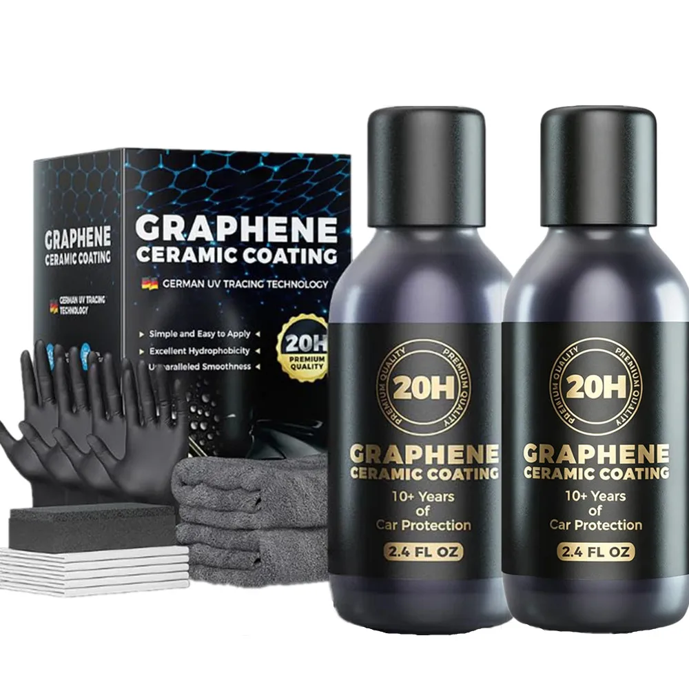 20H Advanced Nano Graphene Ceramic Coating 140ml UV Technology Extremely Hydrophobic Car Ceramic Coating Kit for Auto Detailing