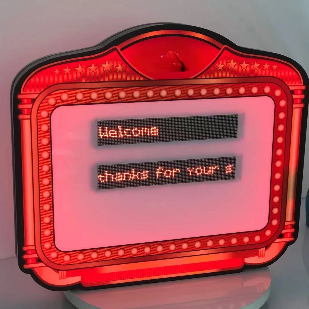 Customized Size Shape LED Message Board Rechargeable 26pcs Lettles with App Control